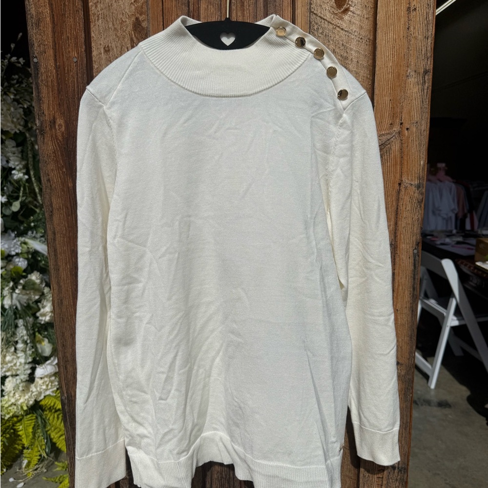 Calvin Klein Cream Knit Sweater